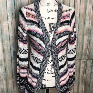 Full Tilt Multicolored Open Cardigan